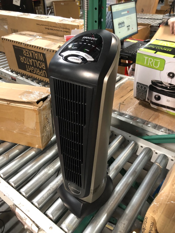 Photo 3 of *PARTS ONLY DOES NOT FUNCTION-MISSING REMOTE*
Lasko Oscillating Ceramic Tower Space Heater, 22.5 Inches, Grey/Black