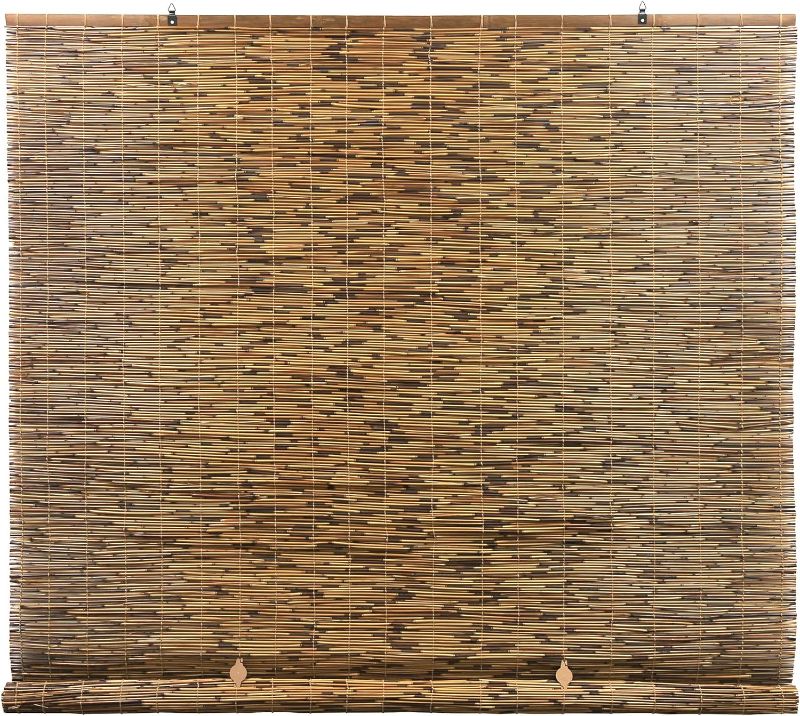 Photo 1 of **SEE NOTES** Patio Privacy Screen, Roll-up Bamboo Blinds for Windows, Cocoa, 48" W x 72" L