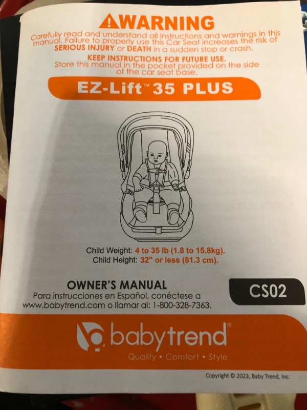 Photo 1 of **SEE NOTES** Baby Trend EZ-Lift™ 35 Plus Infant Car Seat BASE ONLY 