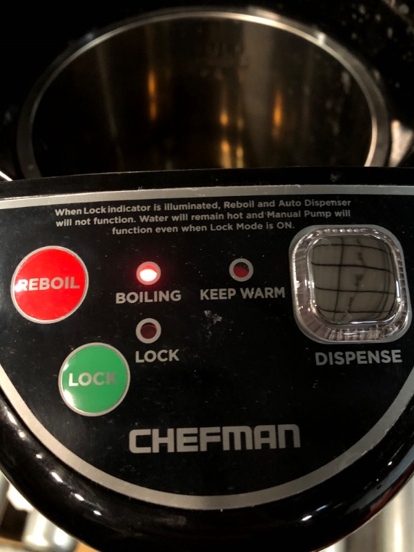 Photo 2 of **SEE NOTES** Chefman Electric Hot Water Pot Urn 3.6 L