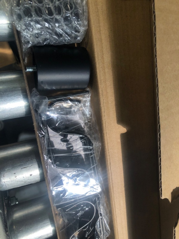 Photo 1 of **SEE NOTES** ZYRW 2 Pack Black Curtain Rods for Window 28 to 48 inches
