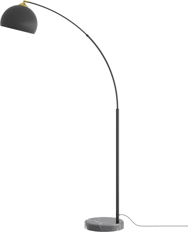 Photo 1 of  66" Modern Black Metal Arc Floor Lamp 