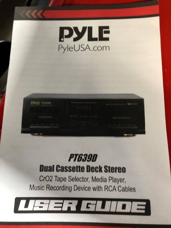 Photo 2 of **SEE NOTES** PyleUsa Dual Stereo Cassette Tape Deck - PARTS ONLY 