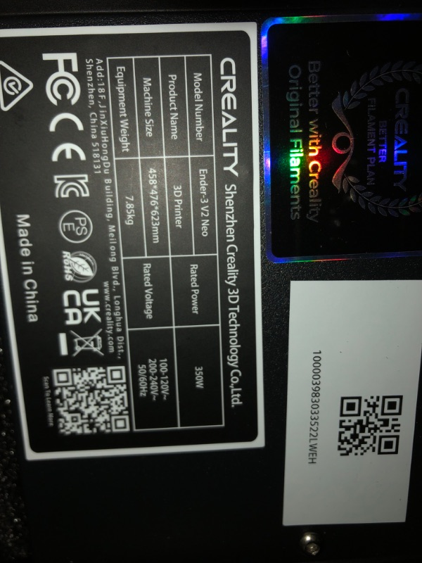 Photo 6 of PREVIOUSLY OWNED-  Creality Ender 3 V2 Neo 3D Printer
