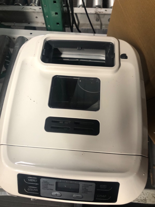 Photo 4 of (USED AND FOR PARTS ONLY)HomeCraft HCPBMAD2WH Bread Maker s 2 Lb. Loaf Size, 3 Crust Options, 12 Programmable Settings, White