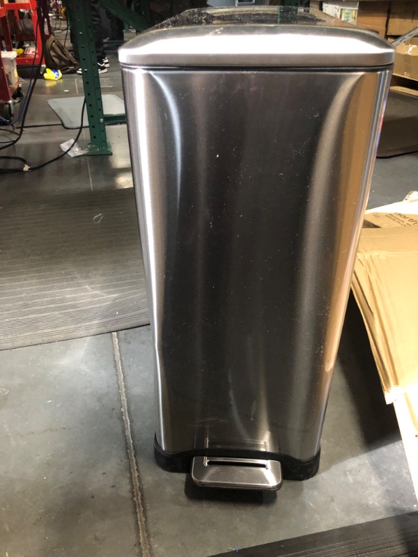 Photo 3 of **SEE NOTES
**Home Zone Living 13 Gallon Kitchen Trash Can, Dual Compartment Recycle Combo, Slim Body Stainless Steel Design, 