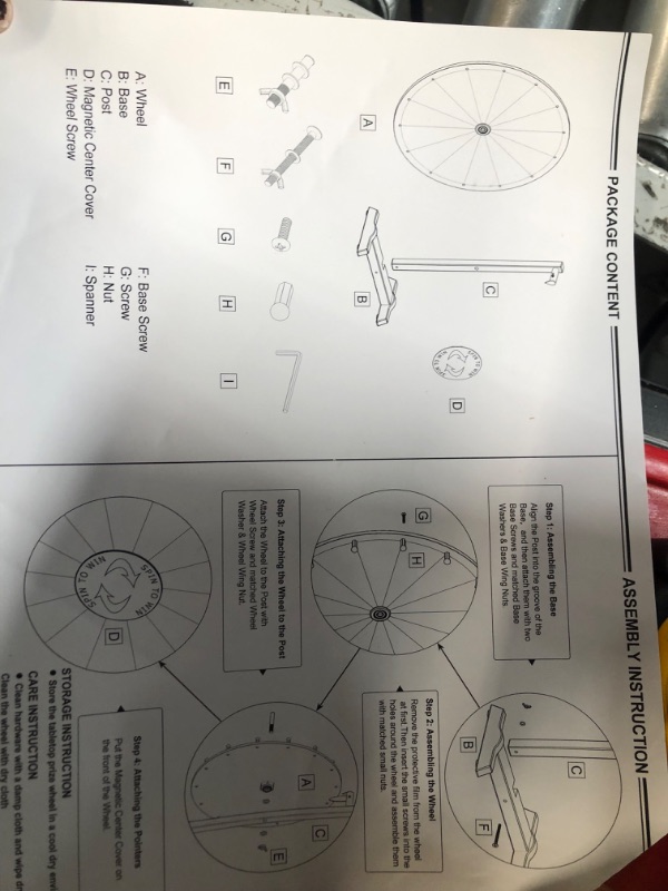 Photo 4 of **SEE NOTES** 24" Tabletop Spinning Prize Wheel