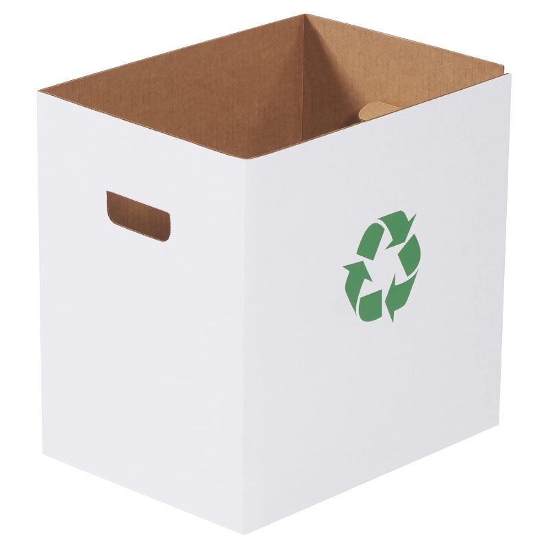 Photo 1 of **SEE NOTES** 7 Gallon Cardboard Trash Can and Recycling Bins with Recycle Logo, 15" x 11" x 15"