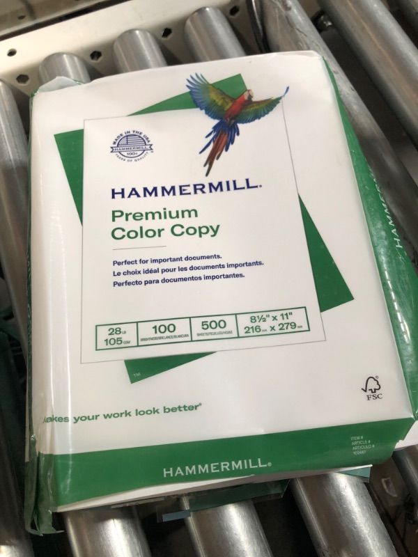 Photo 2 of Hammermill Printer Paper, Premium Color 32 lb Copy Paper, 8.5 x 11-1 Ream (500 Sheets)