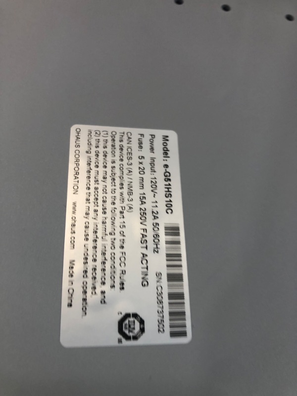 Photo 4 of ***DOES NOT POWER ON - UNABLE TO TROUBLESHOOT***
Ohaus Guardian 5000 Hotplate Stirrer 10x10 Ceramic (e-G51HS10C)