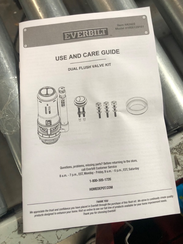 Photo 3 of  PREVIOUSLY OWNED-  Everbilt Dual Flush Valve for Glacier Bay 3 in. Toilets
