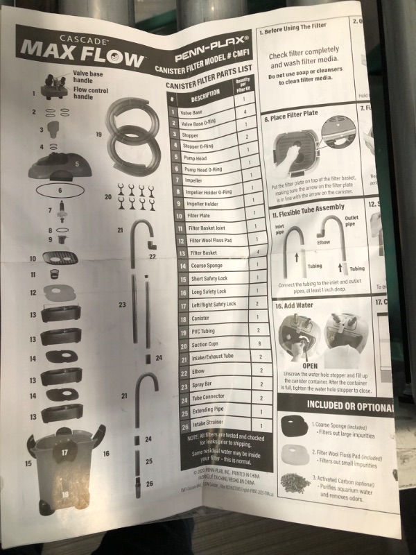 Photo 3 of Penn-Plax Cascade Max Flow Aquarium Canister Filter – Great for Extra Large Fish Tanks – Perfect for 250+ Gallon Aquariums – 820 Gallons per Hour 