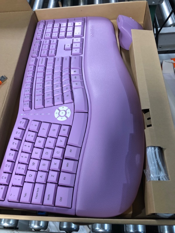 Photo 6 of PREVIOUSLY OWNED-  MEETION Ergonomic Wireless Keyboard and Mouse, Ergo Keyboard with Vertical Mouse