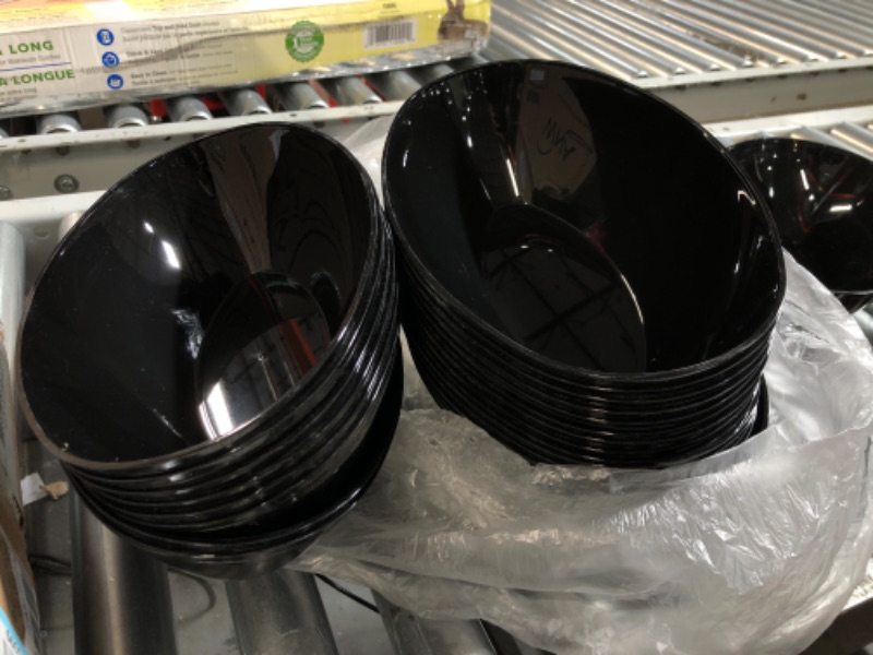 Photo 2 of **SEE NOTES** Heavyweight Plastic Round Catering Bowls with High Edge (50 CNT)