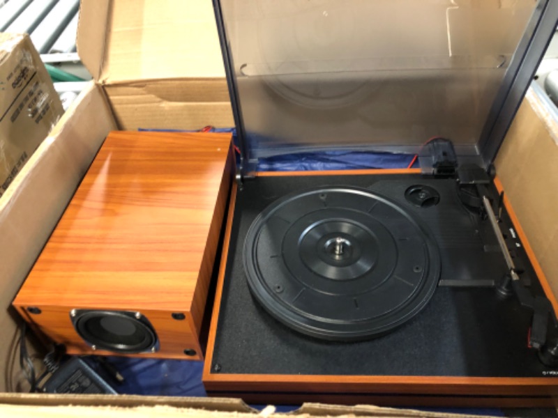 Photo 6 of **SEE NOTES** Vinyl Record Player Vintage Classical Turntable Phonograph with Built-in Stereo Speakers