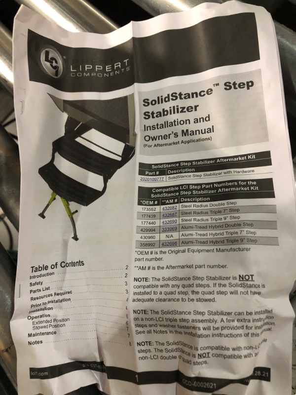 Photo 4 of **SEE NOTES** Lippert Solid Stance RV Step Stabilizer Kit