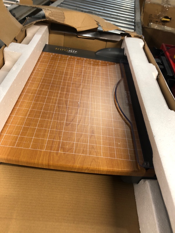 Photo 3 of PREVIOUSLY OWNED-  Westcott 15'' TrimAir Anti-Microbial Wood Guillotine Paper Cutter & Paper Trimmer, 30 Sheet, 15-inch