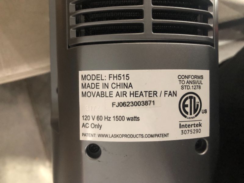 Photo 3 of ***POWERS ON - UNABLE TO TEST FURTHER - REMOTE MISSING***
Lasko Portable Fan & Heater All Season Comfort Control Tower Fan and Space Heater