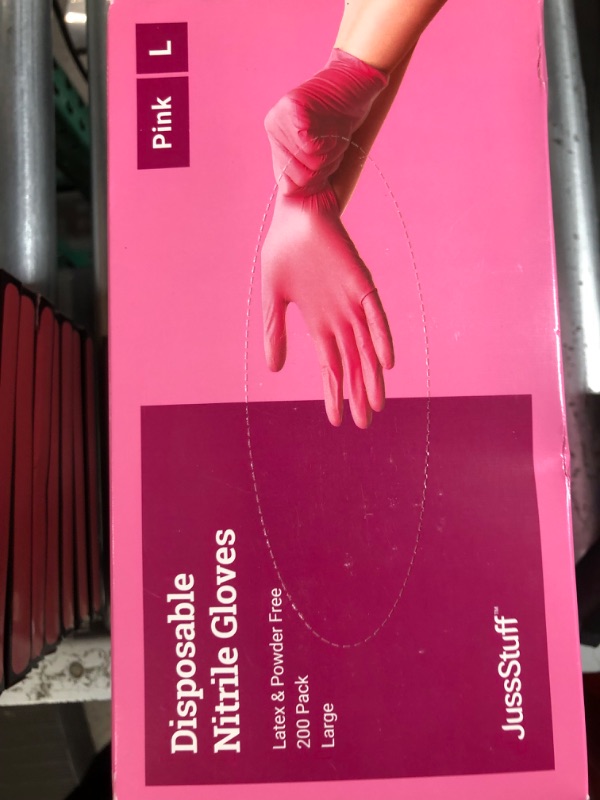 Photo 2 of ***NON REFUNDABLE***
JUSSSTUFF Nitrile Exam Latex Free & Powder Free Gloves Large (Pack of 200) 200 BUNDLE PACK OF 3