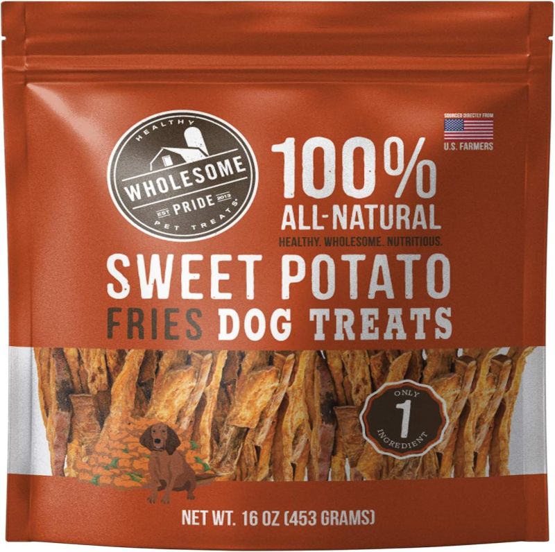 Photo 1 of 2/2/2024 Wholesome Pride Pet Treats Sweet Potato Fries Dehydrated Dog Treats, 16-oz bag