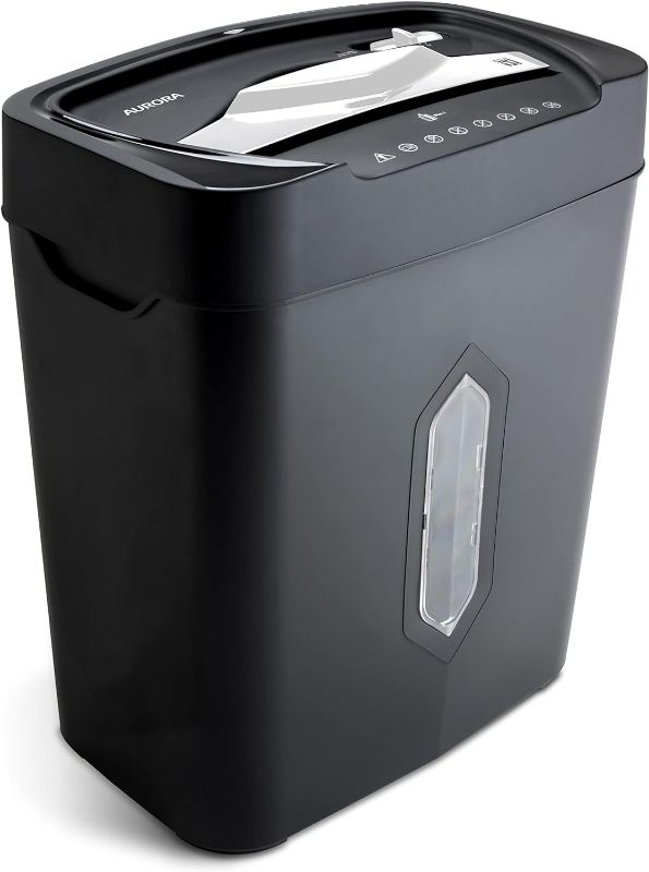 Photo 1 of Aurora Anti-Jam 12-Sheet Crosscut Paper and Credit Card Shredder with 5.2-Gallon Wastebasket
