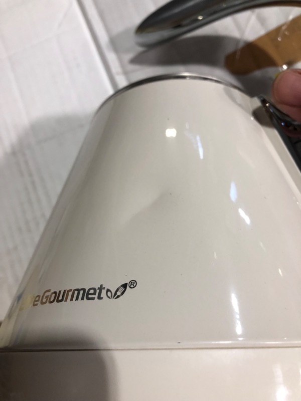 Photo 6 of *MINOR DAMAGE-MISSING PIECE*
Elite Gourmet EKT-1203W Double Wall Insulated Cool Touch Electric Water Tea Kettle 1.2L, White Ivory