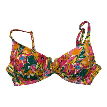 Photo 1 of Anne Cole Limited Edition Ladies Swim V-Wire Bikini Top (Sunshine Floral XL)
