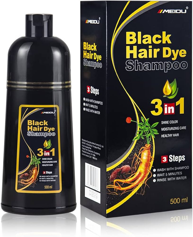 Photo 1 of Bablabear MEIDU Black Hair Dye Shampoo for Gray Hair, Semi-Permanent