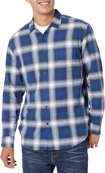 Photo 1 of Amazon Essentials Men's Long-Sleeve Flannel Shirt (Available in Big & Tall)
