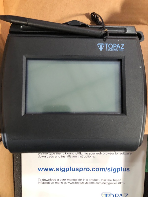 Photo 4 of [READ NOTES]
Topaz T-LBK755-BHSB-R SignatureGem LCD 4x3 Signature Capture Pad 