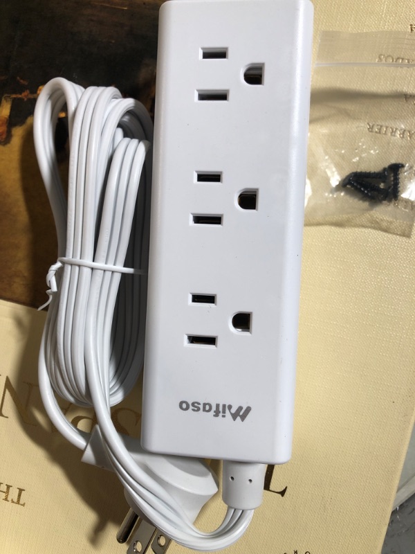 Photo 2 of Surge Protector Power Strip - 9 Widely Spaced Multi Outlets, Wall Mount, 3 Side Outlet Extender with 5Ft Extension Cord, Flat Plug for Home Office 5 FT 9-Outlet