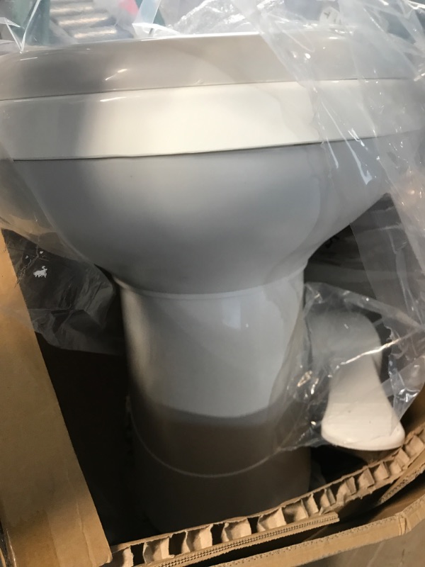 Photo 3 of  RV Toilet Pedal Flush with Flang - Upgraded T-Type Water Outlets Gravity Flush Toilet(2023 New), with Damping Slow Down Toilet Seat and Cover for Motorhome, RV