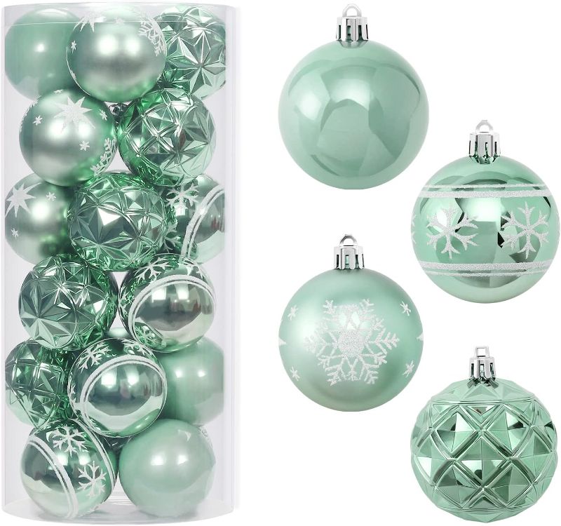 Photo 1 of **LOOK NEW** RoseCraft 2.36"/60mm Hand-Printed Christmas Ball Ornaments Set