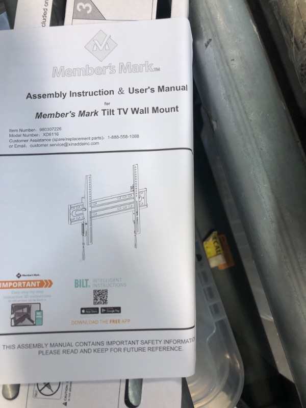 Photo 2 of Member's Mark Tilting TV Wall Mount with Leveling Design for 32-90 inch TVs