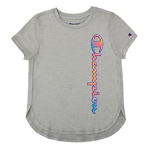 Photo 1 of Champion Girls Shirt All Day Performance Short Sleeve Tech Athletic Tee Shirt Top Kids Clothing - Great for Gym, Sports and School, Grey, X-Large *** 2 pack ***
