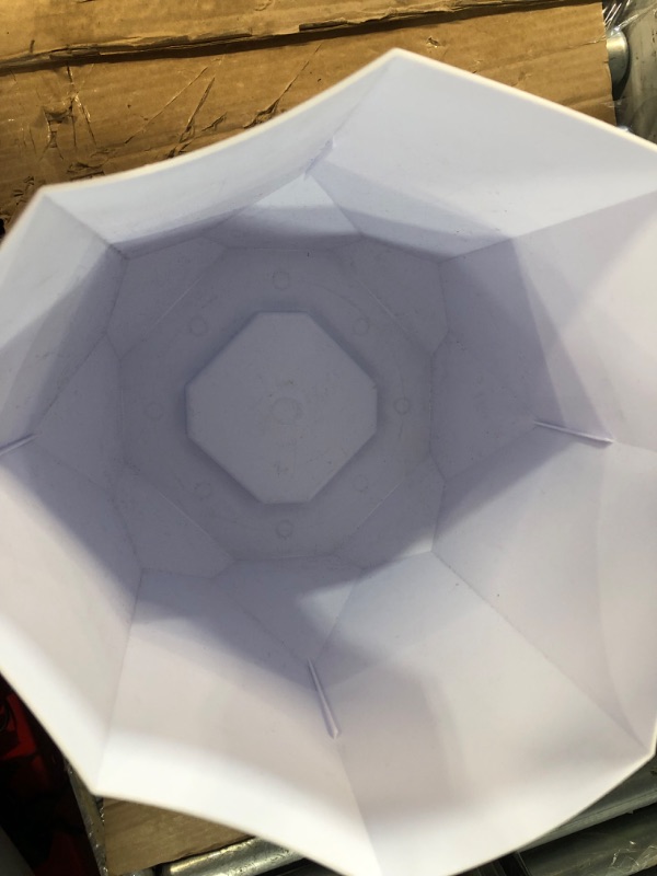 Photo 2 of Bloem Tuxton Modern Hexagon Small Planter: 10" - Casper White 