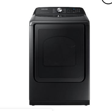 Photo 1 of 7.4 cu. ft. Smart Gas Dryer with Steam Sanitize+ in Brushed Black