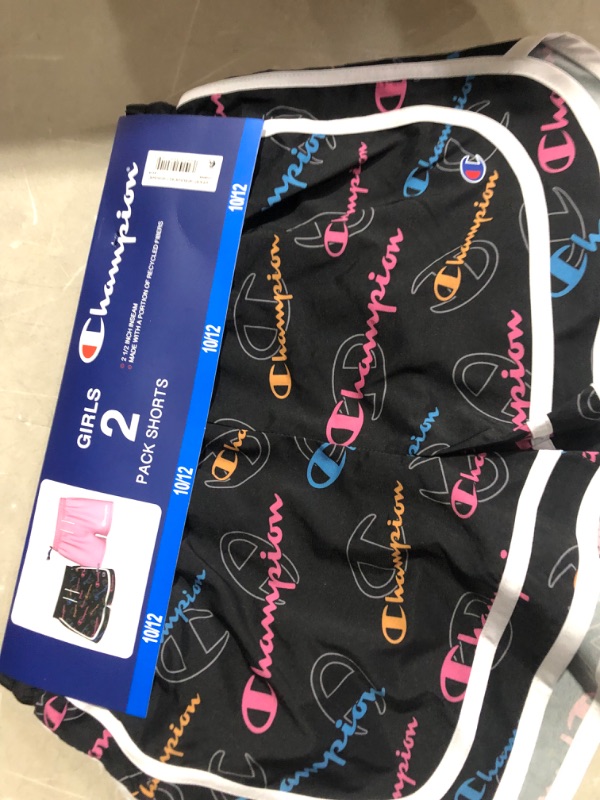 Photo 3 of Champion Girls' 2 Pack Active Bottom BLACK  AND PINK SIZE 10/12
