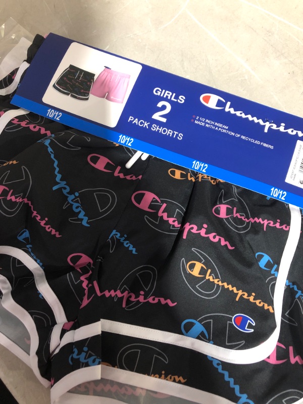 Photo 2 of * girls 10/12 * 
Champion Girls' 2 Pack Active Bottom BLACK  AND PINK
