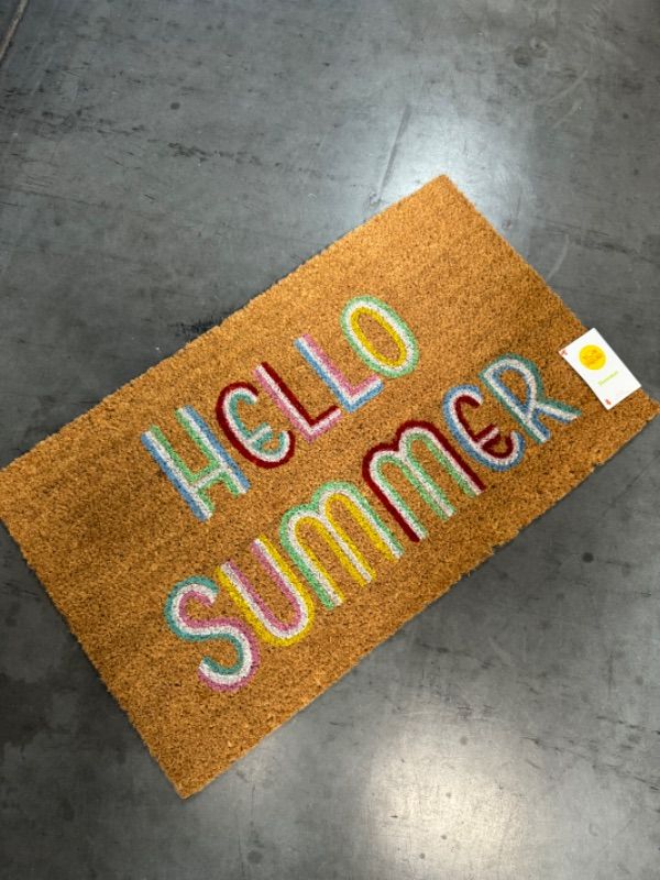 Photo 1 of 16x26 Hello Summer Doormat Brown - Sun Squad