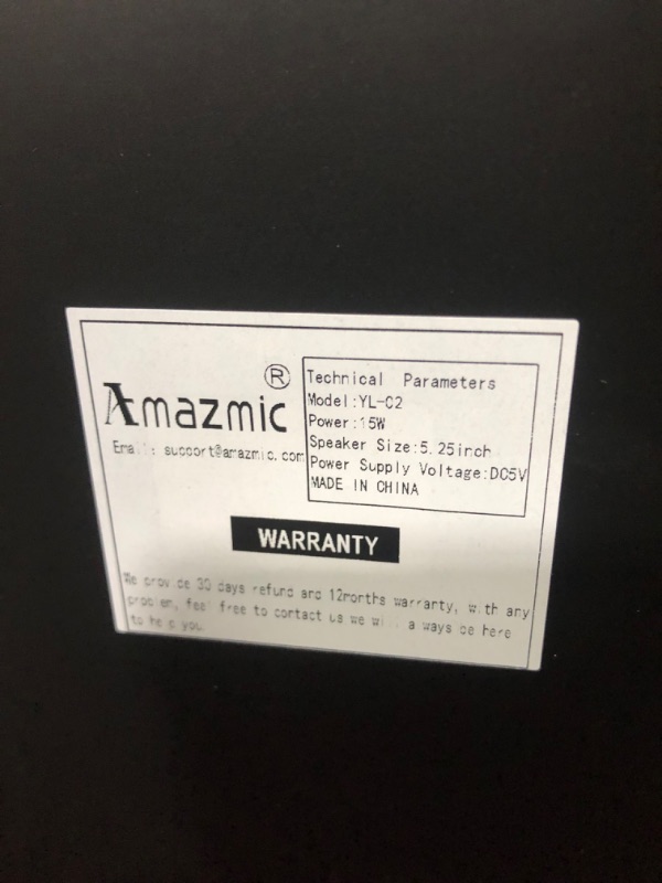 Photo 1 of Amazmic Karaoke Machine with 2 Wireless Microphones, Bluetooth Portable PA System Bluetooth Speaker with Disco Lights for Kids & Adults, Family Party/Speach, Supports TF Card/USB, AUX in, FM 7