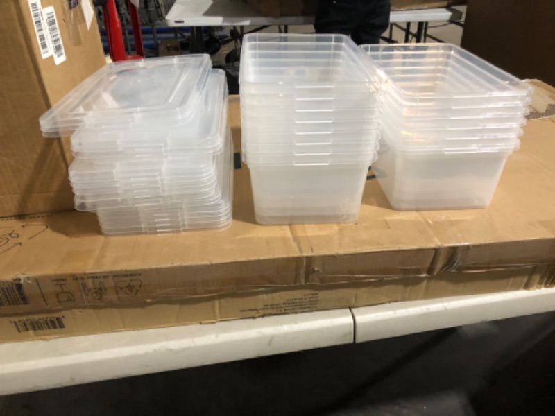 Photo 2 of **PARTS ONLY** **MISSING 4 BINS** IRIS 5 Quart Clear Storage Box, 20 Pack