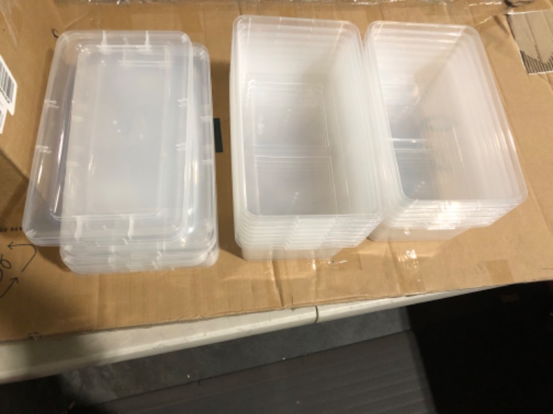 Photo 5 of **PARTS ONLY** **MISSING 4 BINS** IRIS 5 Quart Clear Storage Box, 20 Pack