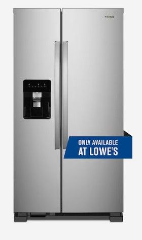 Photo 1 of Whirlpool 24.6-cu ft Side-by-Side Refrigerator with Ice Maker (Fingerprint Resistant Stainless Steel)
