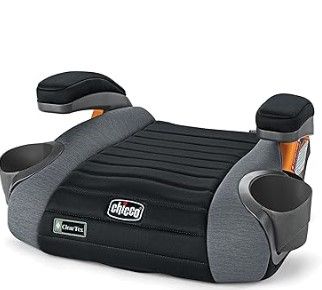 Photo 1 of Chicco GoFit ClearTex Backless Booster Car Seat - Shadow | Black Shadow GoFit with ClearTex No Chemicals