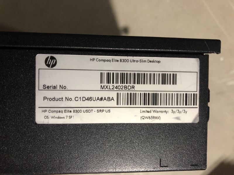 Photo 3 of (USED) HP Elite 8300 Ultra Slim Desktop Computer, Intel Quad Core i5-3470S CPU, 8GB DDR3, 500GB HDD, USB 3.0, Windows 10 Pro (Renewed)