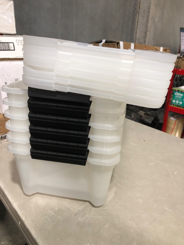 Photo 3 of * used * please see all images * 
IRIS USA  Plastic Storage Bins Tote Organizing Containers with lids 