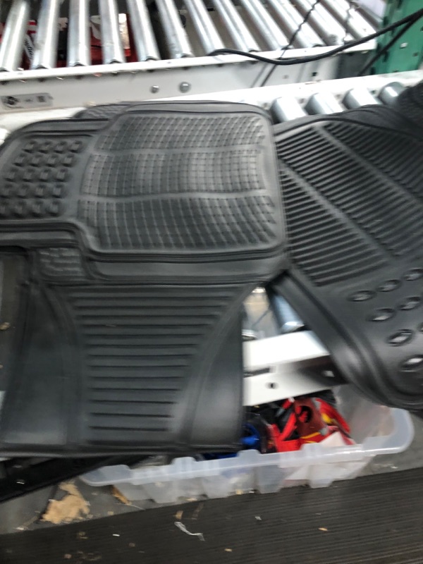 Photo 4 of BDK Proliner All Weather Rubber Auto Floor Mats and Trunk Cargo Liner -, Black, 4 Pieces (Trim to Fit)