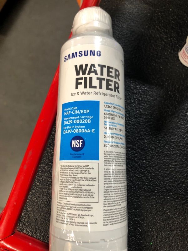 Photo 2 of * NOT IN PACKAGING **Samsung Appliances Haf-Cin Refrigerator Water Filter  2.13"D x 2.13"W x 8.86"  MODEL HAF-CIN/EXP
