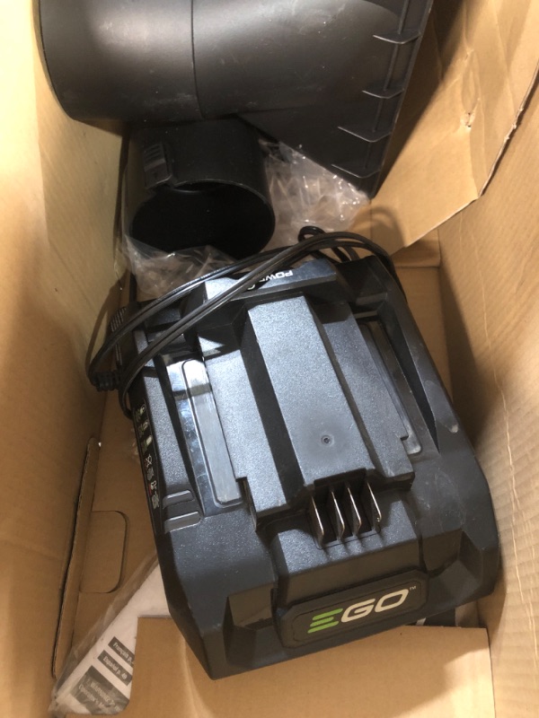 Photo 4 of **DOESN'T TURN ON BUT BATTERY LIFE IS GOOD** SELLING FOR PARTS * EGO Power+ LB6703 670 CFM 180 MPH 56V Lithium-Ion Cordless Electric Variable-Speed Blower Kit with 4.0Ah Battery and 320W Charger Included, Black 670 CFM Blower Kit  w/ 4.0 Ah Battery